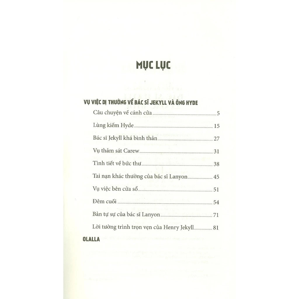 Vụ việc dị thường về bác sĩ Jekyll và ông Hyde (Rober Louis Stevenson)
