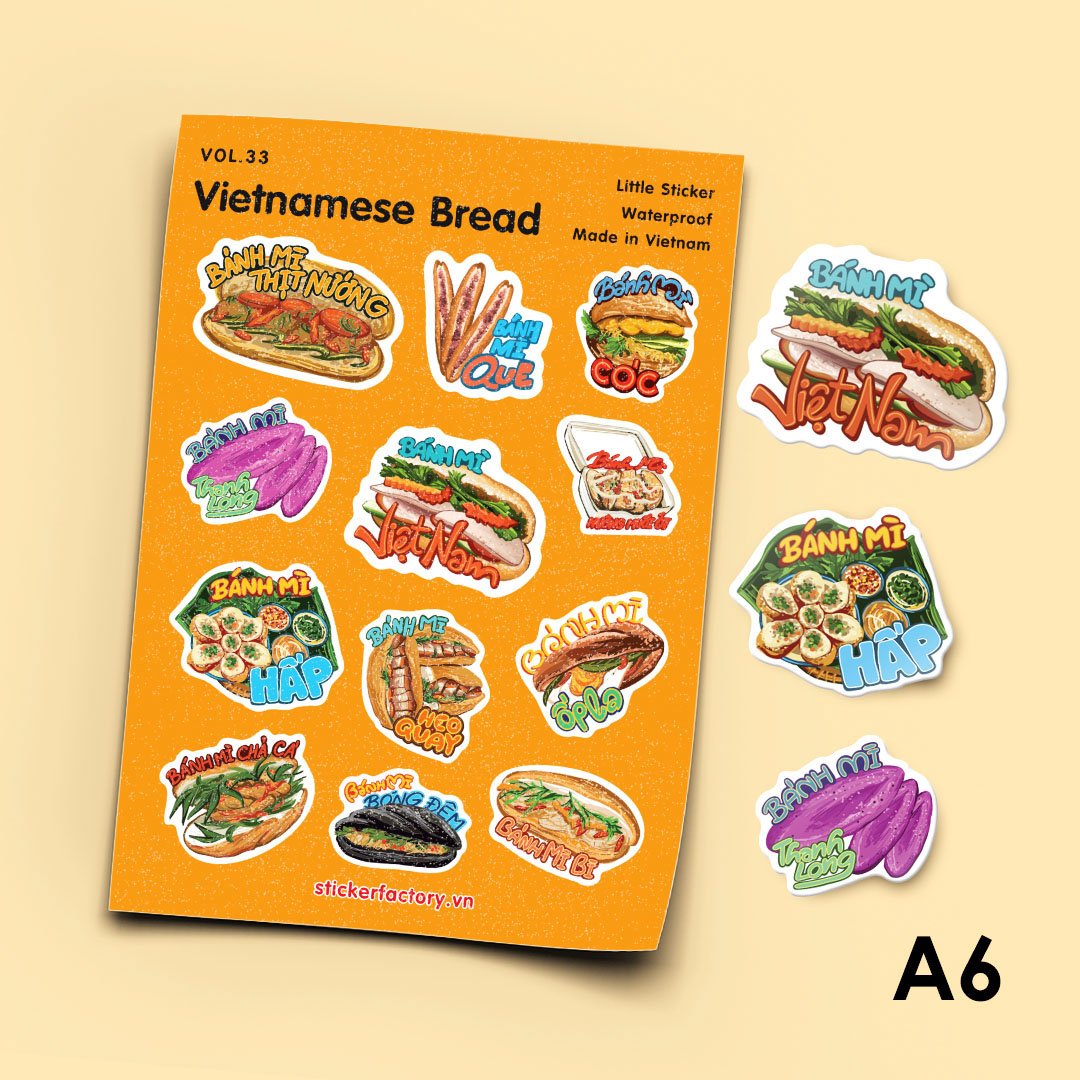 Bundle 9 Vietnam Little A6 Sticker Sets| Decorating stickers| Laptop stickers