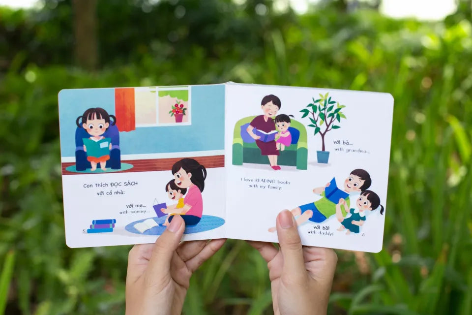 Combo Bé Học Giao Tiếp Bilingual Book Set | 8 Vietnamese-English Books for Toddlers | Sách Phát Triển Ngôn Ngữ 0-3 Tuổi|