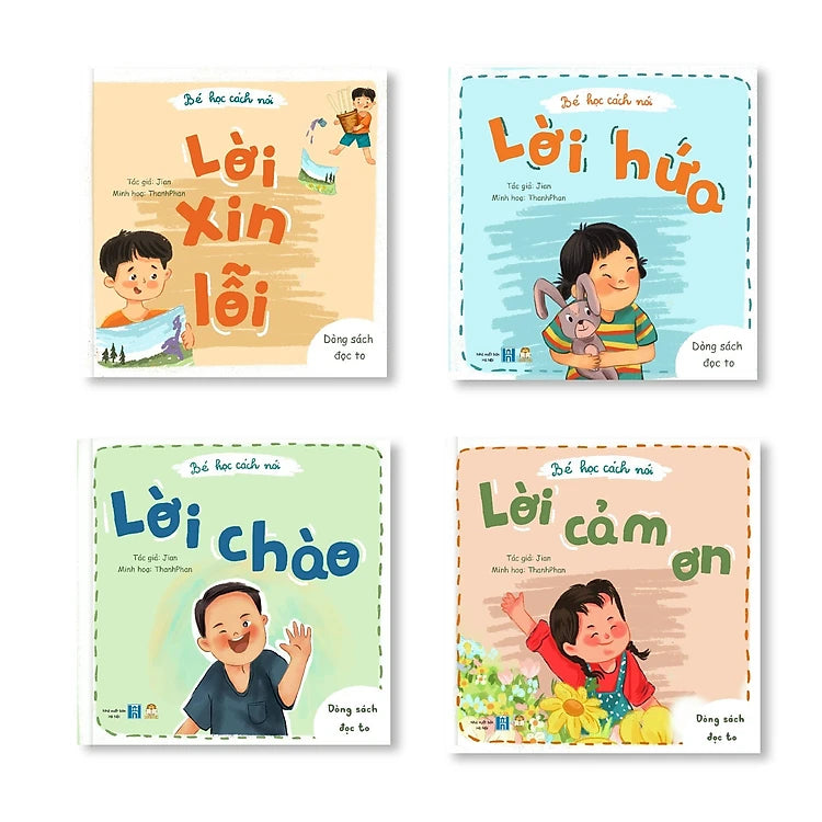 Bé Học Cách Nói 4 cuốn - Sách kỹ năng giao tiếp cho bé