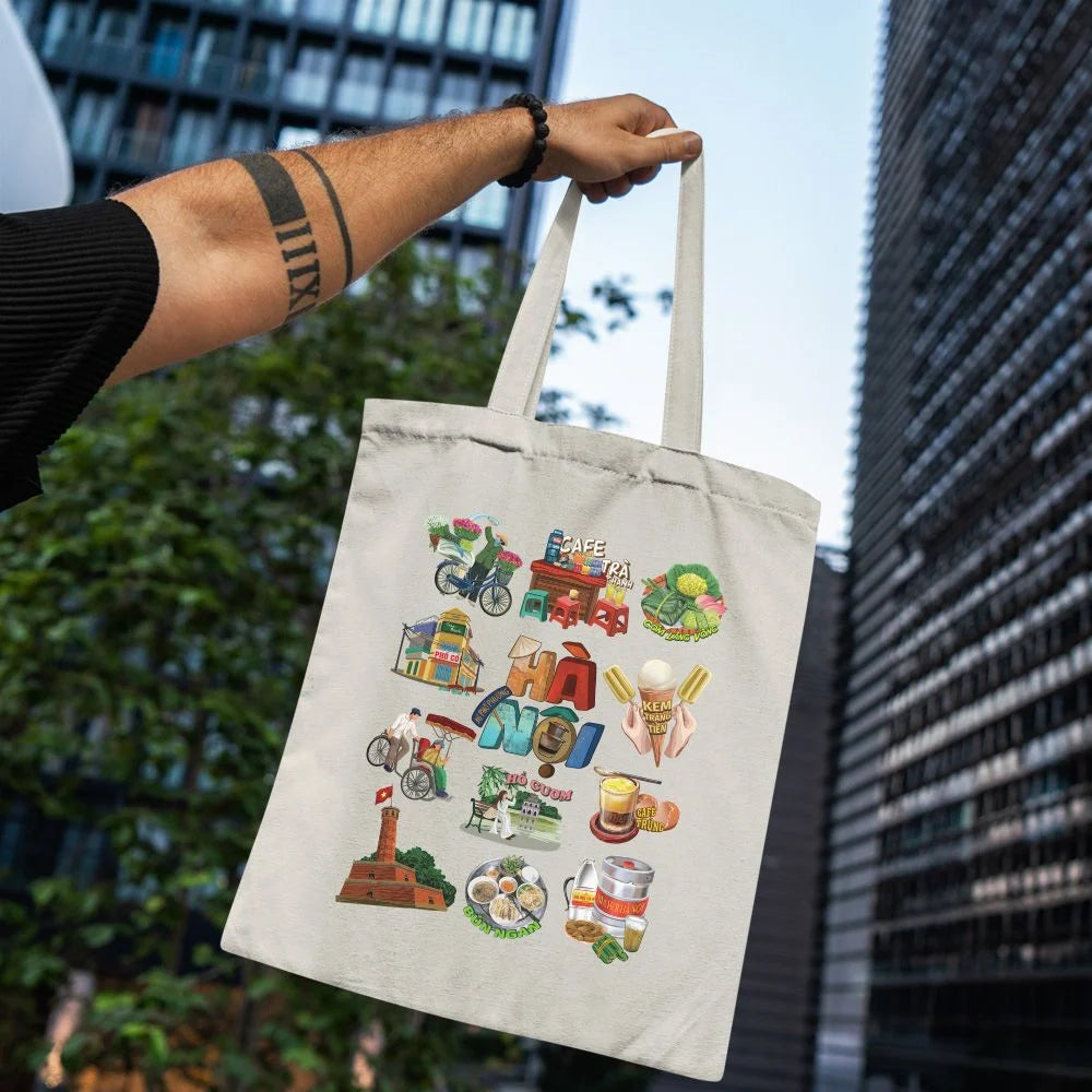 Hanoi-themed Vietnamese High-quality Cotton Canvas Bag