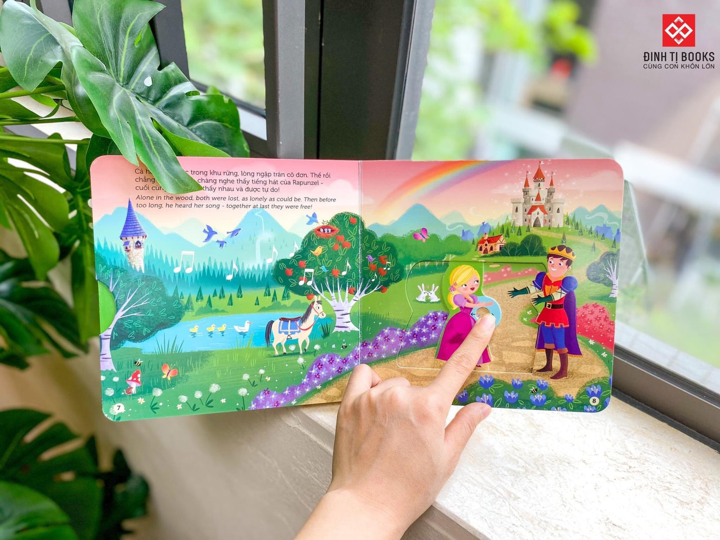 Combo 5 cuốn truyện cổ tích bìa cứng tương tác song ngữ |Combo 5 interactive fairy tale bilingual Vietnamese-English boardbooks