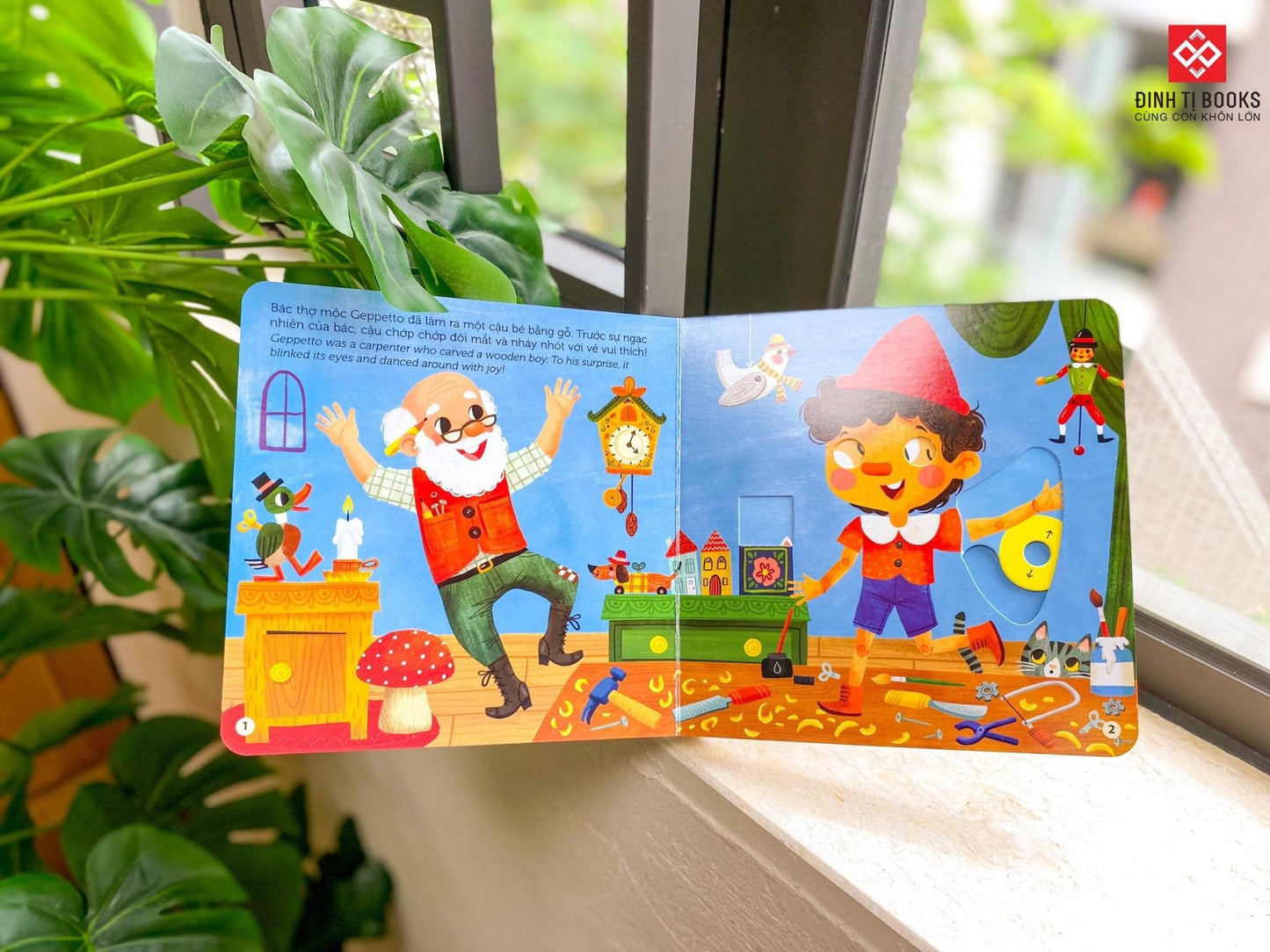 Combo 5 cuốn truyện cổ tích bìa cứng tương tác song ngữ |Combo 5 interactive fairy tale bilingual Vietnamese-English boardbooks