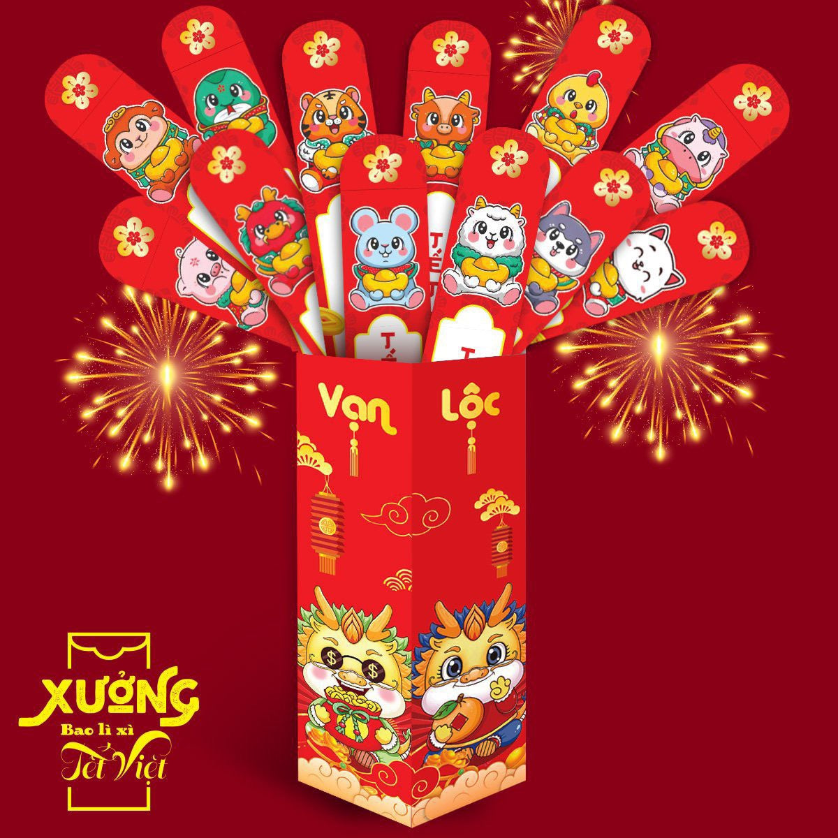Set Lì xì Gieo quẻ Tài Lộc Năm mới