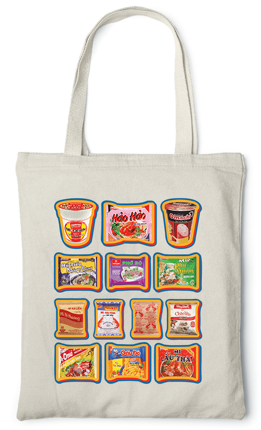 Vietnamese instant noodles-themed Canvas Bag|High-quality Cotton