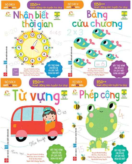 Bộ sách viết và xóa - 150++ hoạt động rèn luyện tư duy - Hành trang tới trường