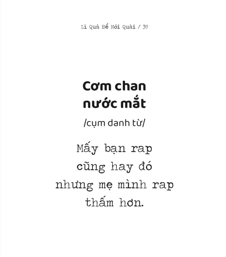 Lì quá để nói quài