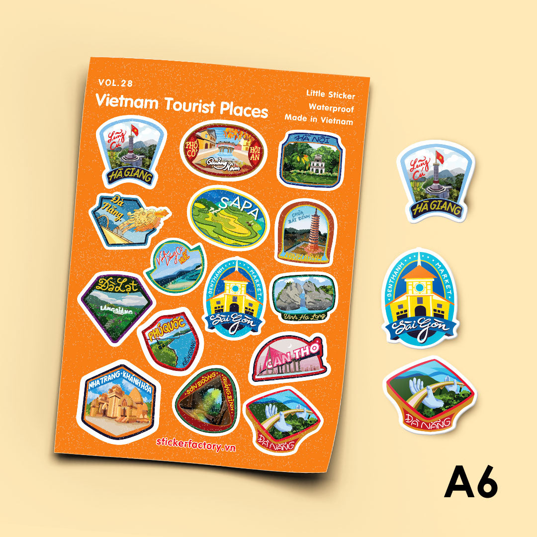 Vietnam Tourist Places Little A6 Stickers Set – Viet BookStore