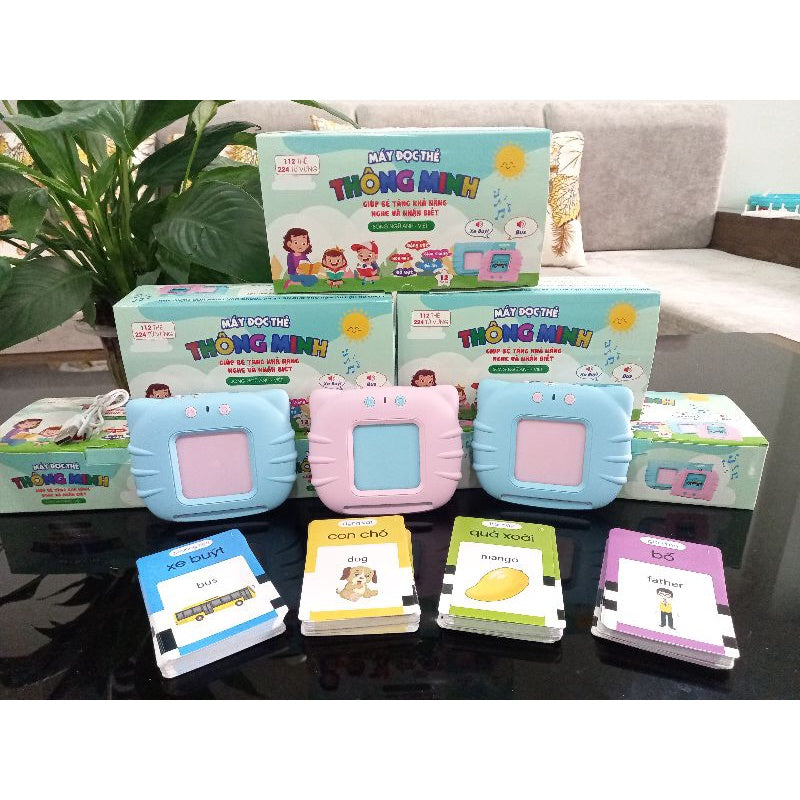 Máy đọc thẻ Song Ngữ Anh Việt cùng thẻ học từ vựng—Flashcard readers and flashcards in bilingual Vietnamese—English