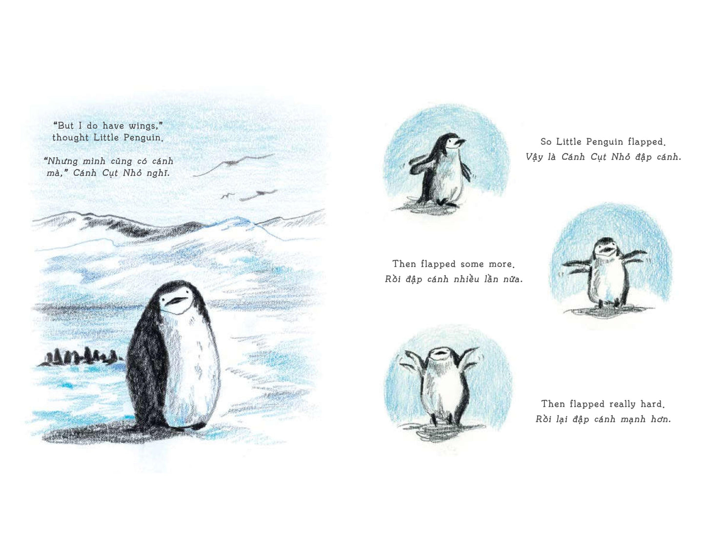 Tớ (Không) Biết Bay-I Can('t) Fly—Sách song ngữ Anh-Việt cho bé—Bilingual boardbook for children