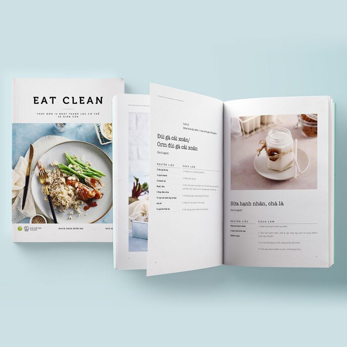 Eat clean - Thực đơn 14 ngày thanh lọc cơ thể và giảm cân( màu)