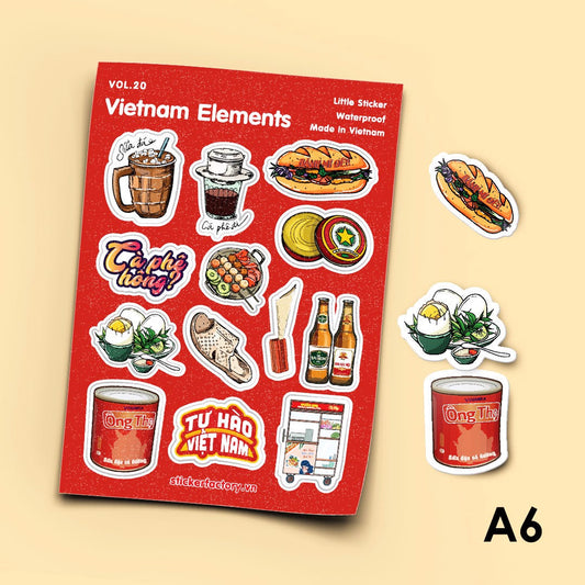 Vietnam Elements A6 Little Stickers Pad