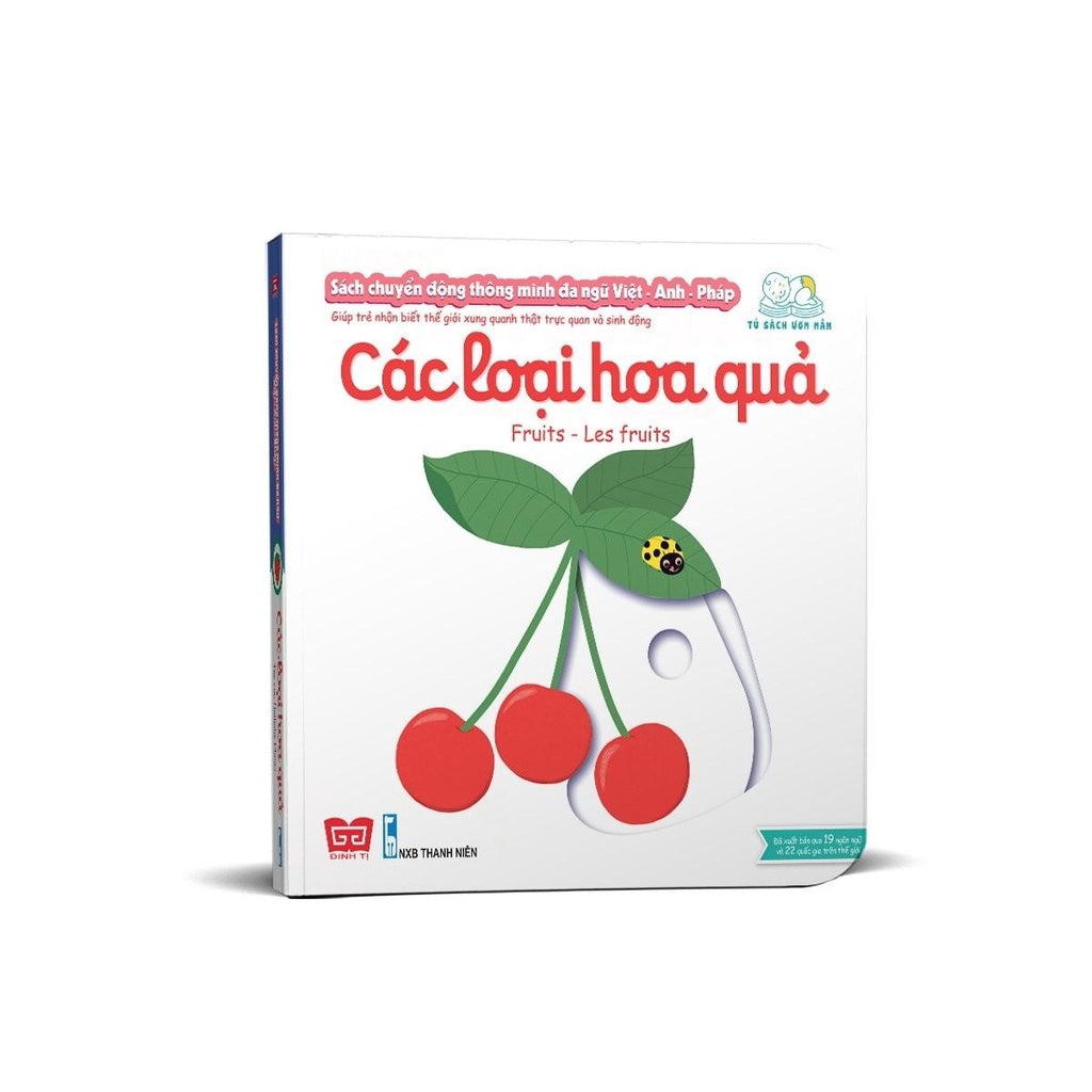 Sách tương tác chuyển động đa ngôn ngữ |Interactive Lift-the-Flap Moving Books (Vietnamese-English-French) | Kididoc Series 0-6