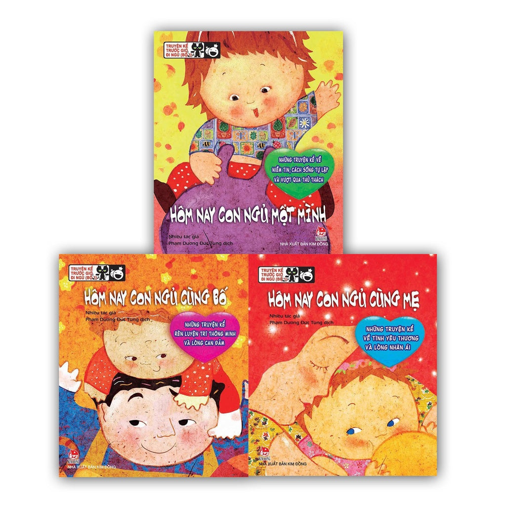 TRUYỆN KỂ TRƯỚC GIỜ ĐI NGỦ TRỌN BỘ BA CUỐN (Hôm nay con ngủ cùng bố, Hôm nay con ngủ cùng mẹ, Hôm nay con ngủ một mình)