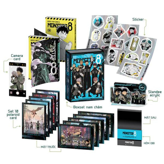 MONSTER #8 - Tập 16 - Bản Sưu Tầm - Dark Ver - Tặng Kèm Box Nam Châm + Sticker + Standee Acrylic + Set 10 Polaroid Card Kèm Obi + Camera Card