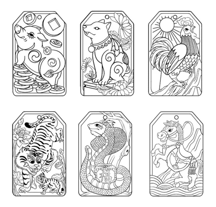 Hộ Giáp Thạch Bội – Lucky Zodiac Handmade Ceramic Pendants | Year of Fortune Gift | Vietnamese Artisan Good Luck Charm