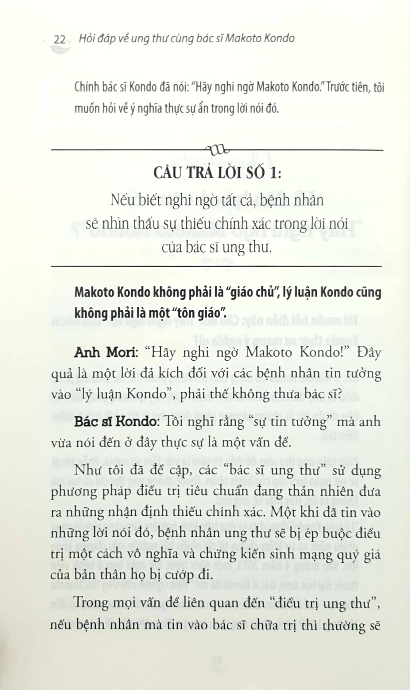 Hỏi Đáp Về Ung Thư Cùng Bác Sỹ Makoto Kondo