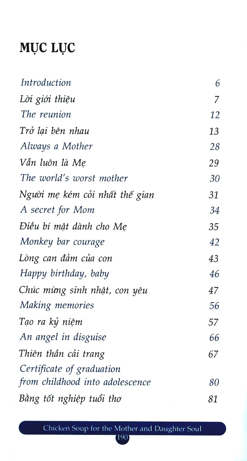 Chicken Soup For The Mother And Daughter 9 - Vòng Tay Của Mẹ (Bilingual Vietnamese English)