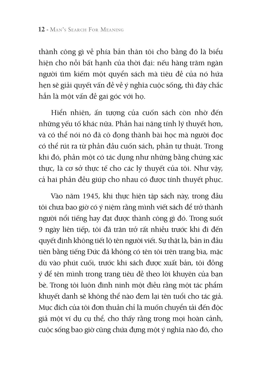 Đi tìm lẽ sống (A man's search for meaning)