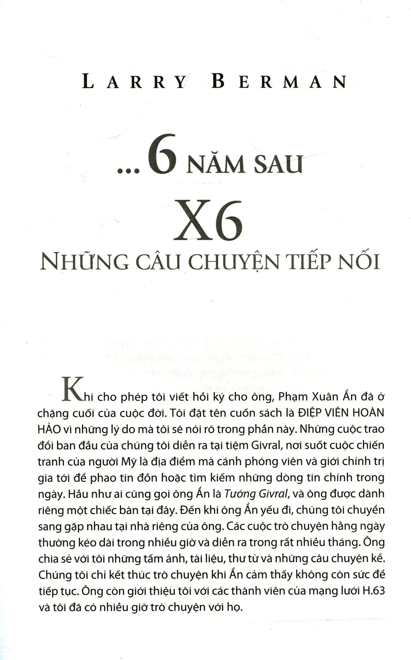 Điệp viên hoàn hảo X6 (The perfect spy X6 Larry Berman)