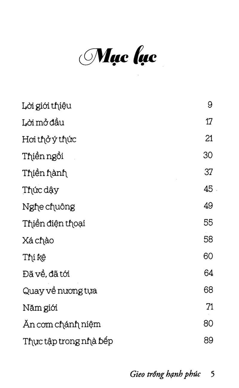 Gieo trồng hạnh phúc (Thích Nhất Hạnh)