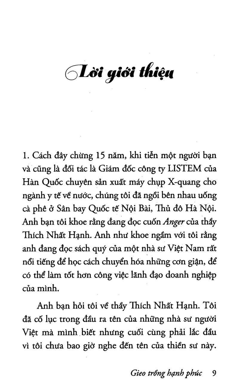 Gieo trồng hạnh phúc (Thích Nhất Hạnh)