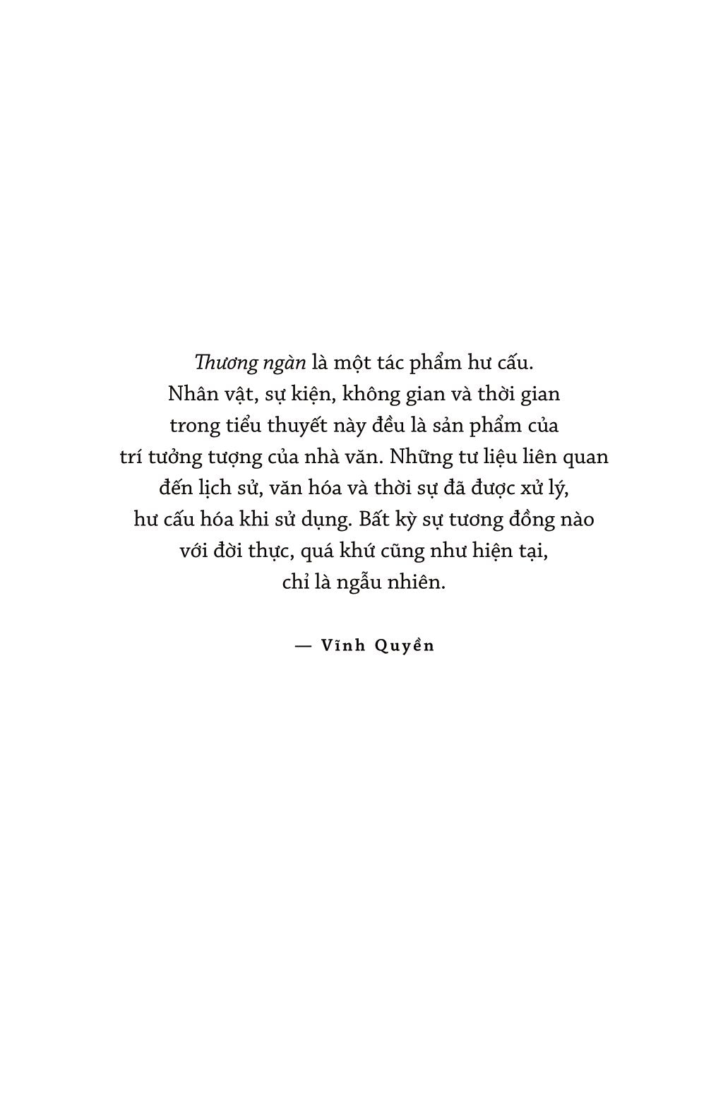 Thương Ngàn - Vĩnh Quyền
