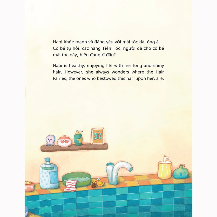 Combo 3 bilingual books for Emotional Intelligence and compassion: Vun đắp tâm hồn - Những sợi tóc thần kì bộ 3c: Đi tìm cô tiên tóc, Mái tóc của Hapi, Ngôi nhà thú bông