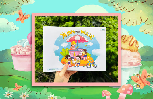 sách tô màu xe kem ngọt mùa hè