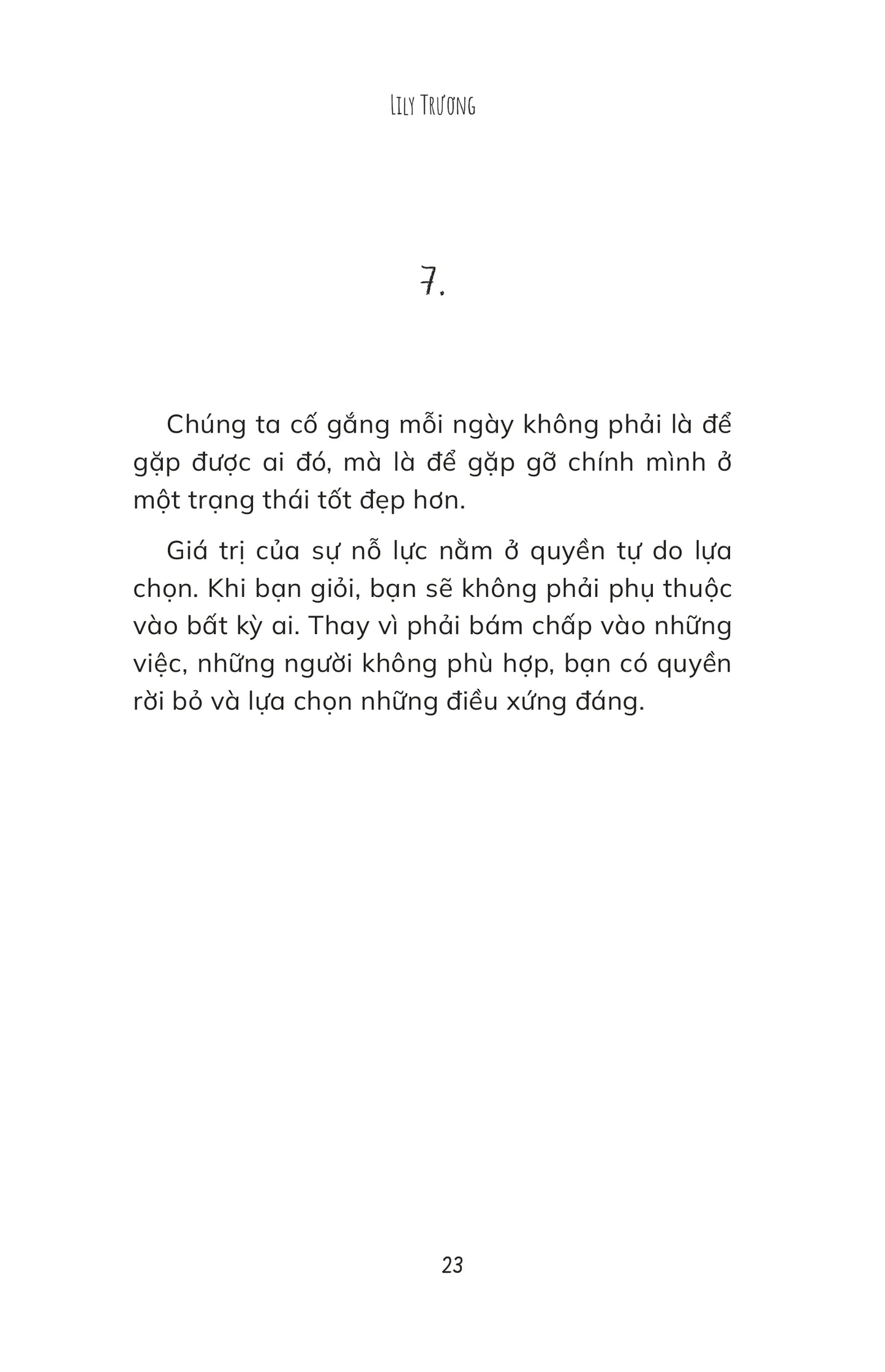 Tôi Thích Dáng Vẻ Nỗ Lực Của Chính Mình