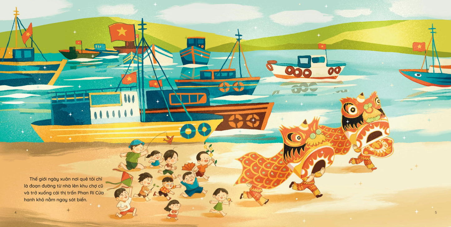 Combo 4 cuốn Tết Tuổi Thơ--Combo 4 Childhood Lunar New Year set| The best Vietnamese children book about Lunar New