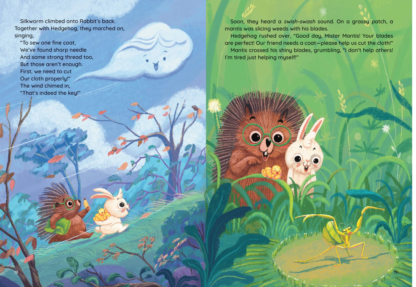The warm coats A delightful tale about the journey to make warm coats for all the creatures