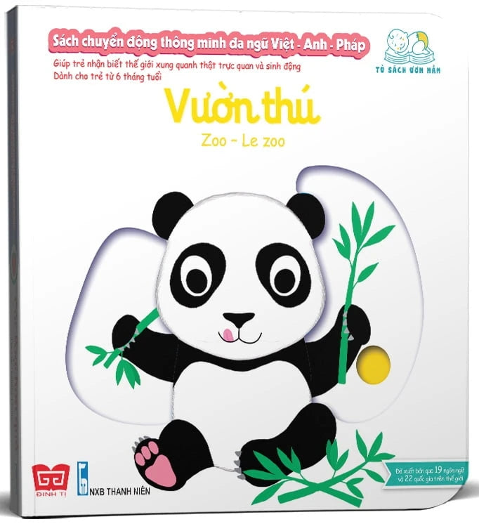 Sách tương tác chuyển động đa ngôn ngữ |Interactive Lift-the-Flap Moving Books (Vietnamese-English-French) | Kididoc Series 0-6
