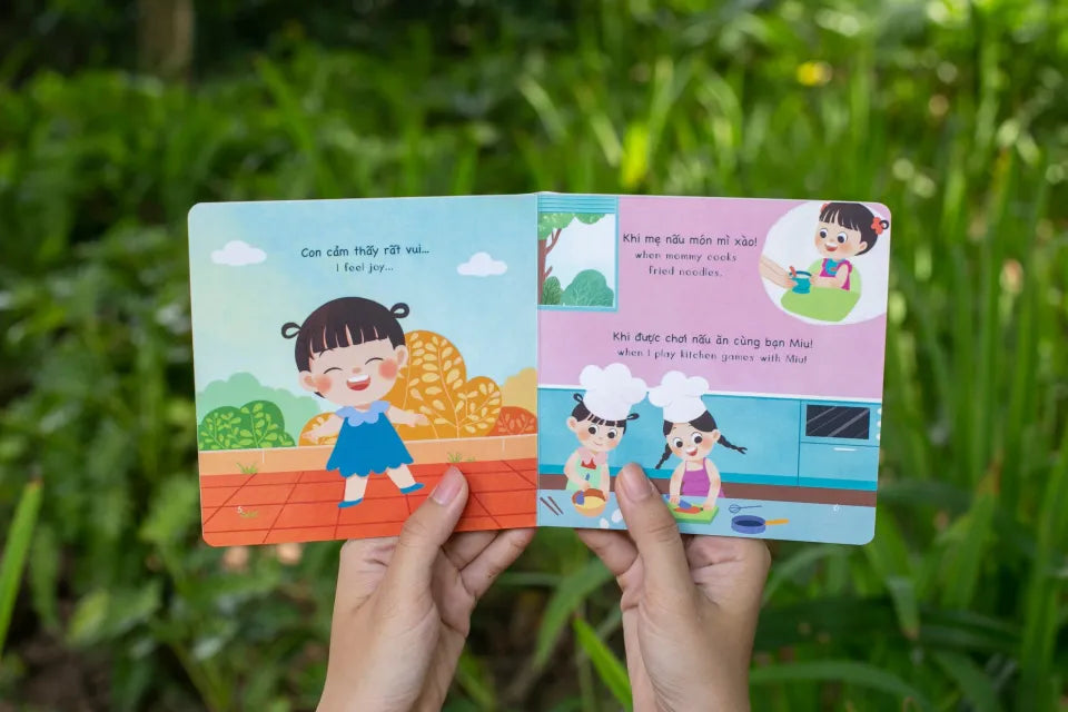 Combo Bé Học Giao Tiếp Bilingual Book Set | 8 Vietnamese-English Books for Toddlers | Sách Phát Triển Ngôn Ngữ 0-3 Tuổi|