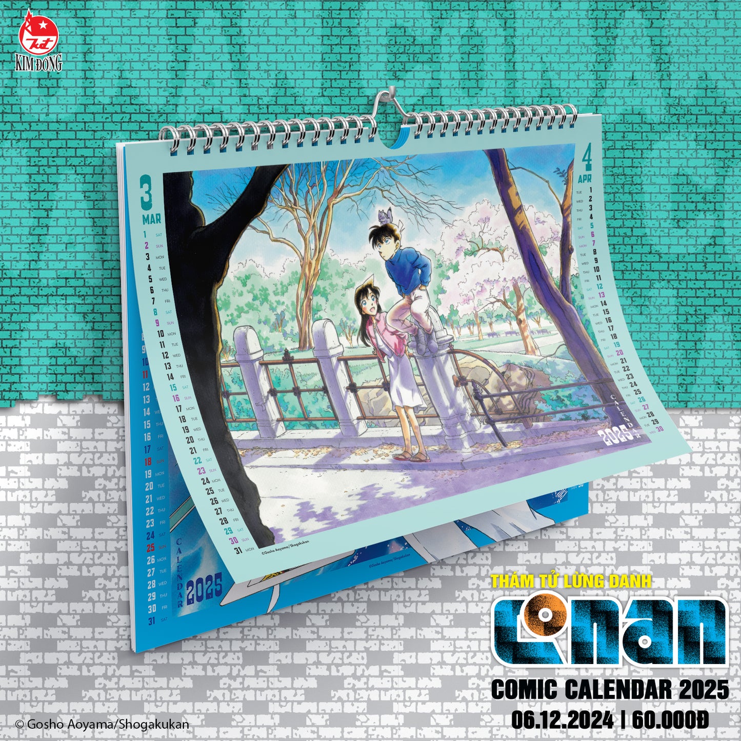 Lịch treo tường Conan 2025 (Detective Conan Wall Calendar 2025)