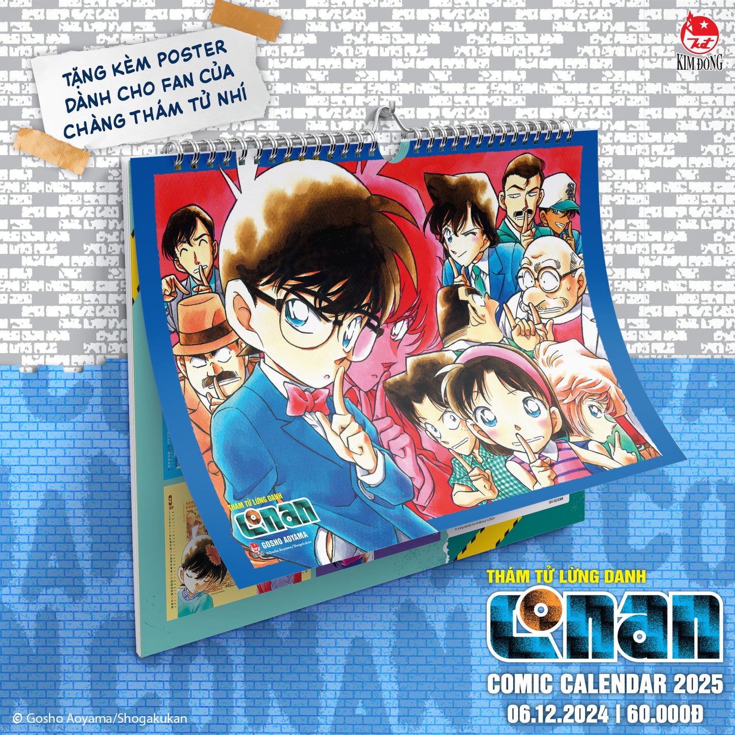 Lịch treo tường Conan 2025 (Detective Conan Wall Calendar 2025)