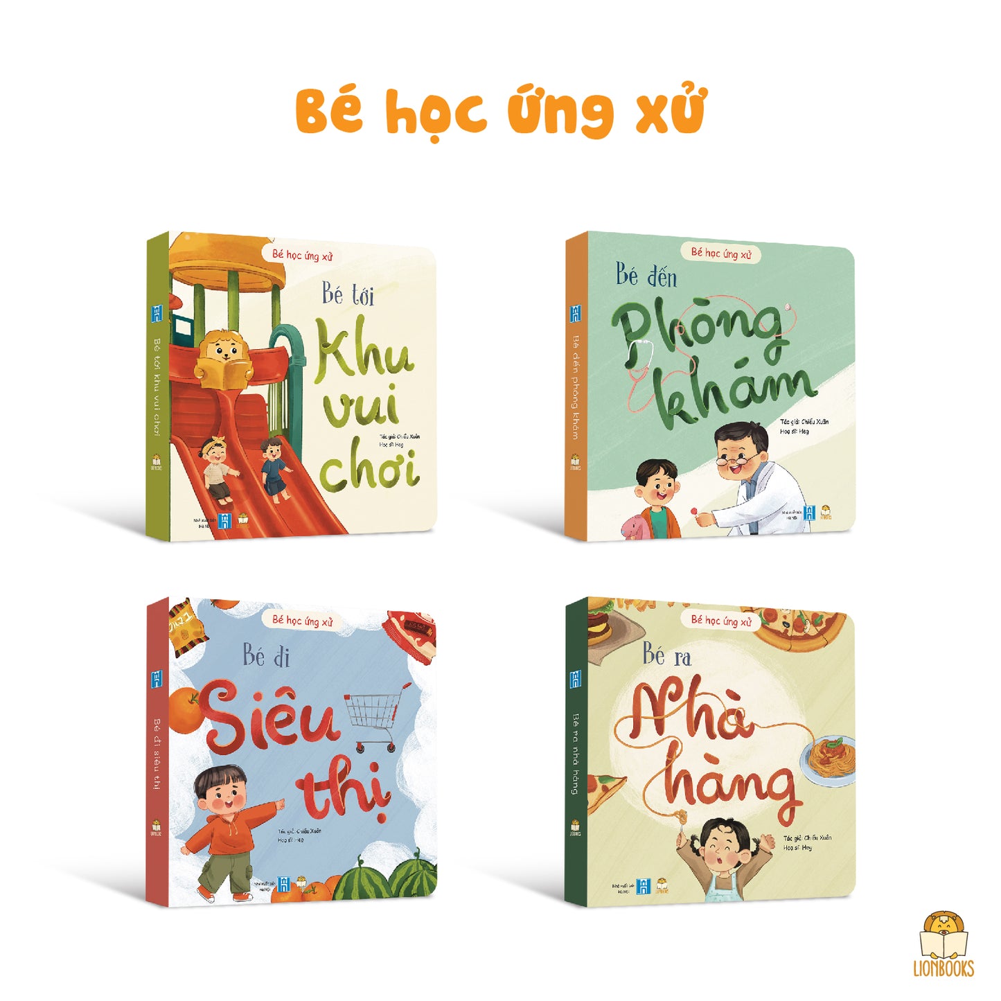 Bé Học Ứng Xử | 4-Book Vietnamese Social Skills Set for Kids | Positive Discipline Books for Public Places