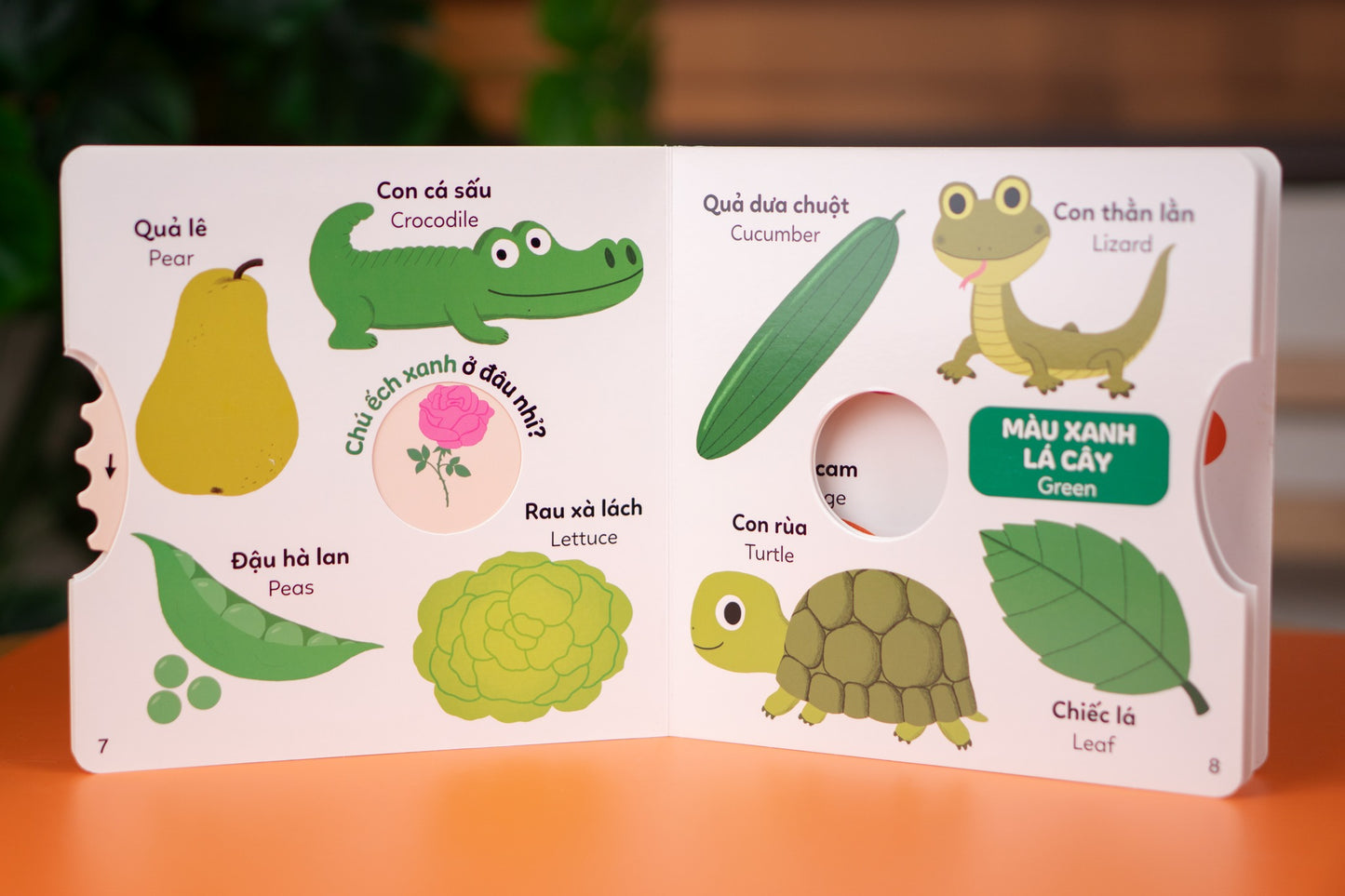 Sách tương tác chuyển động đa ngôn ngữ |Interactive Lift-the-Flap Moving Books (Vietnamese-English-French) | Kididoc Series 0-6