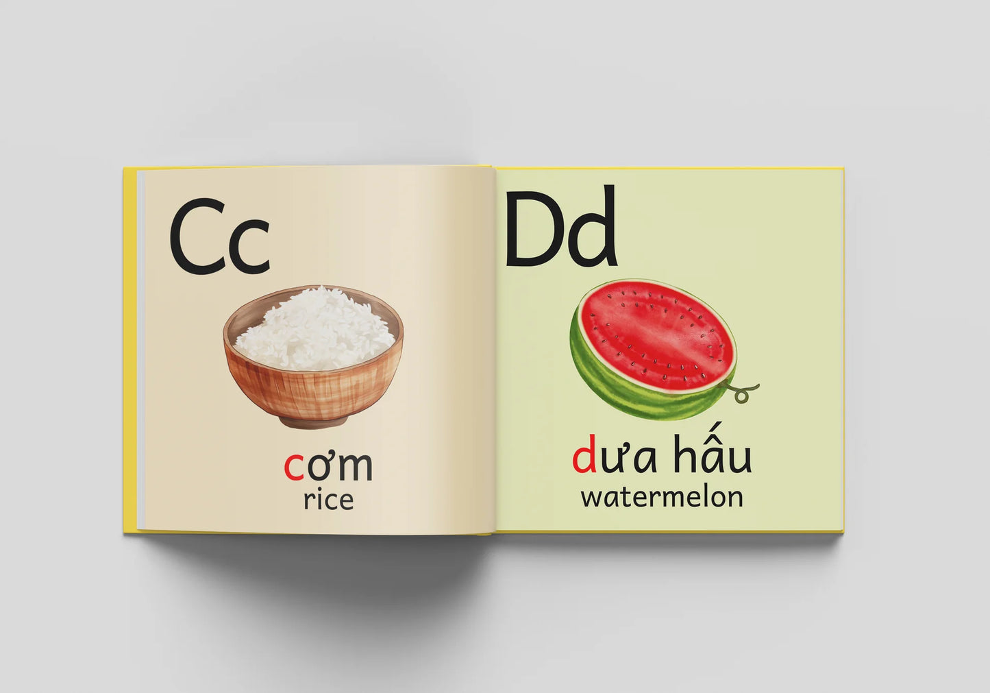 The ABC of Vietnamese food| Bilingual boardbook about Vietnamese food for kids 3 and under