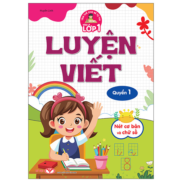 Bộ 5c sách Tâm Thế Cho Bé Tự Tin Vào Lớp 1: Luyện Viết, Luyện Đọc, Bé Tập Viết 1,2,3 + Tặng kèm 1 Vở ô li