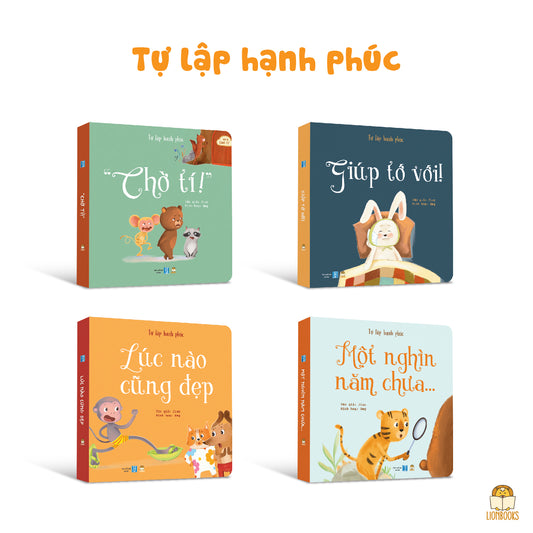 Bộ 4 cuốn sách Tự lập hạnh phúc|  Happy Independence Books for children in Vietnamese
