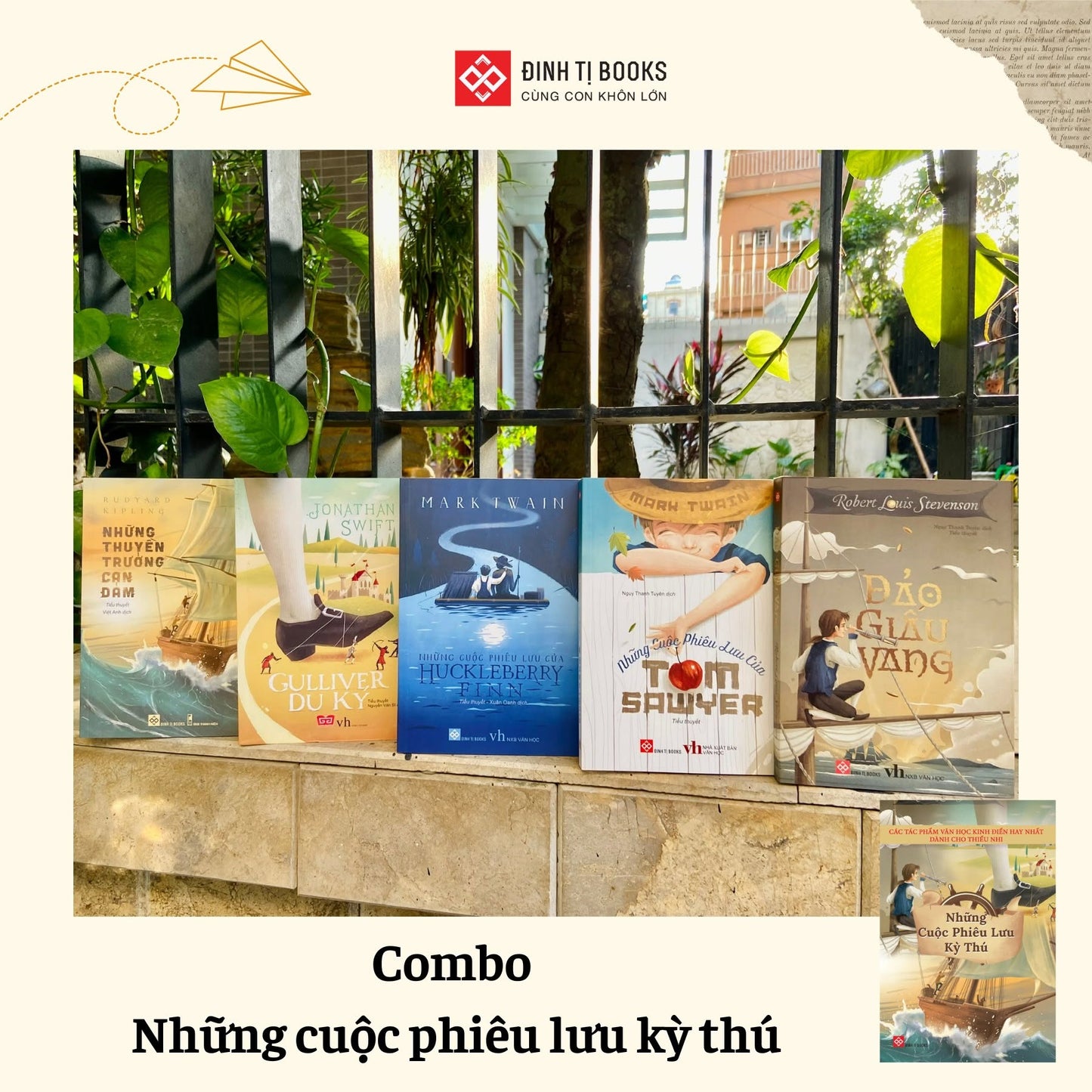 Văn học kinh điển dành cho thiếu niên (Translated literature classics in Vietnamse) Peter Pan, Đảo giấu vàng, Khu vườn bí mật, Những cuộc phiêu lưu của Tom Sawyer, Alice ở xứ sở diệu kỳ