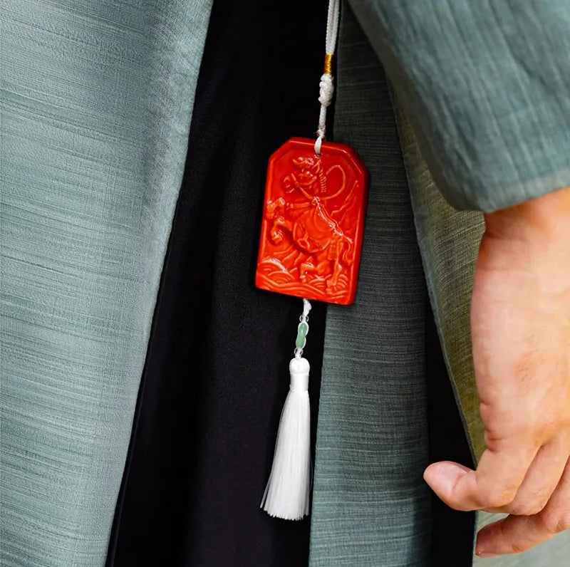 Hộ Giáp Thạch Bội – Lucky Zodiac Handmade Ceramic Pendants | Year of Fortune Gift | Vietnamese Artisan Good Luck Charm