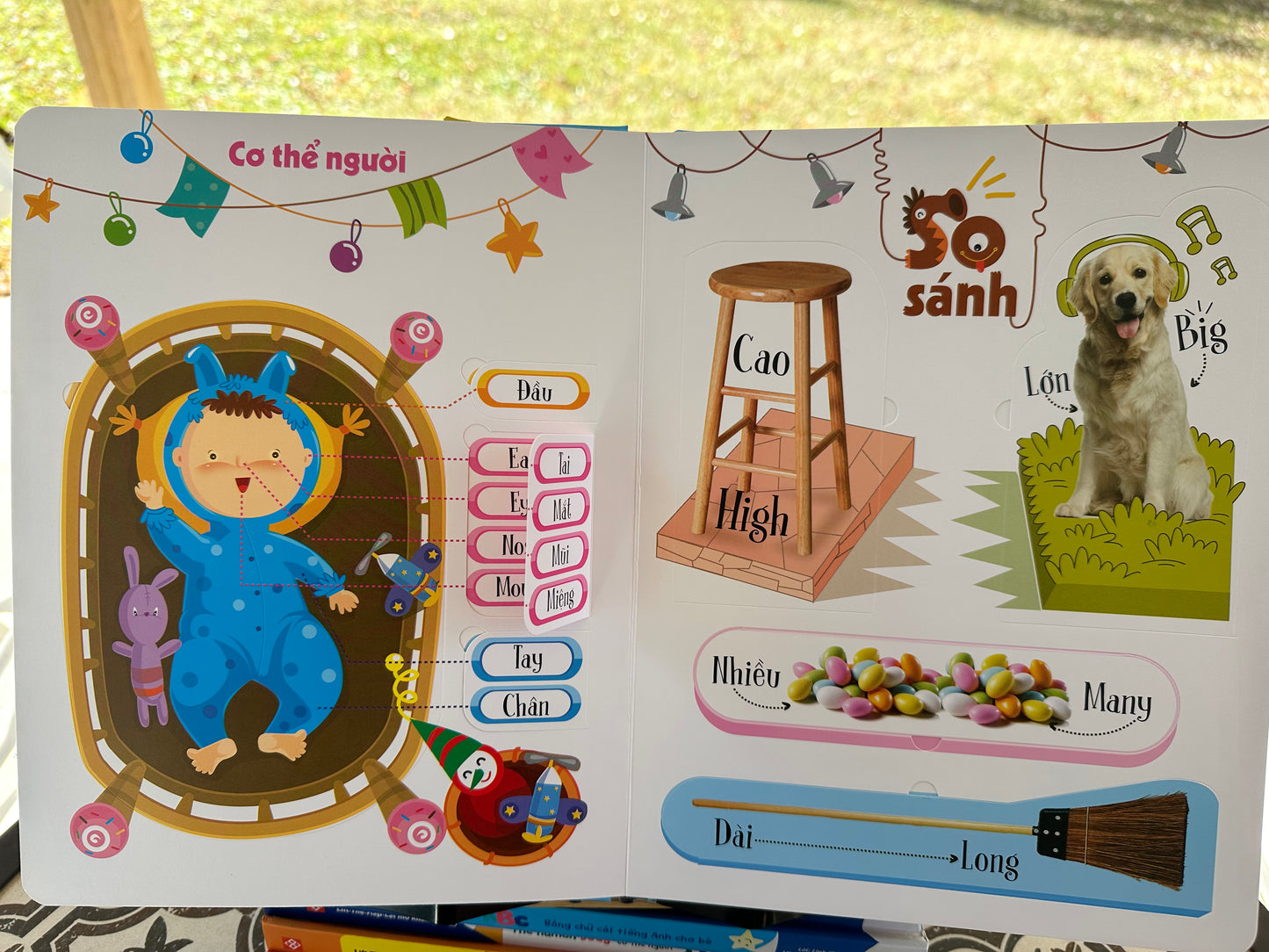 Lift-The-Flap Bilingual Vietnamese BoardBooks for Children (First words book, Animals, Body, stuff around the house, ABC Vietnamese) Sách tương tác lật mở cho bé từ 2-6 tuổi
