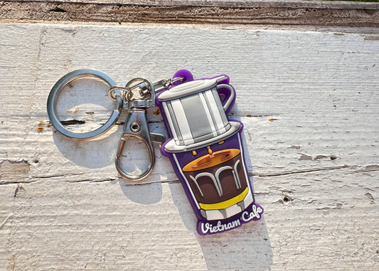 Vietnam Keychain—Vietnamese iced coffee (Cà phê sữa đá Việt Nam)