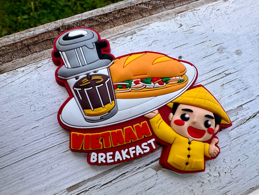 Vietnam Fridge Magnet—Vietnamese Cafe và Bánh Mì