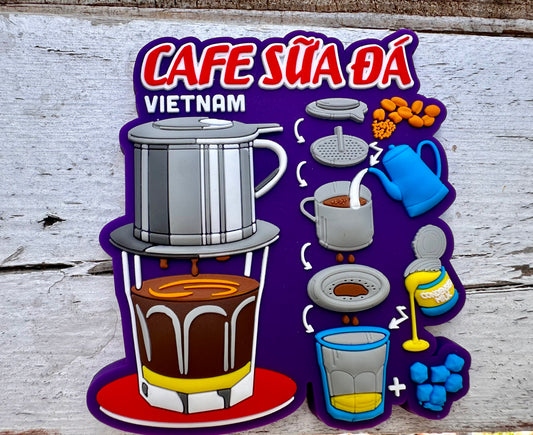 Vietnam Fridge Magnet—Vietnamese Iced Coffee (Việt Nam Cà phê sữa đá)