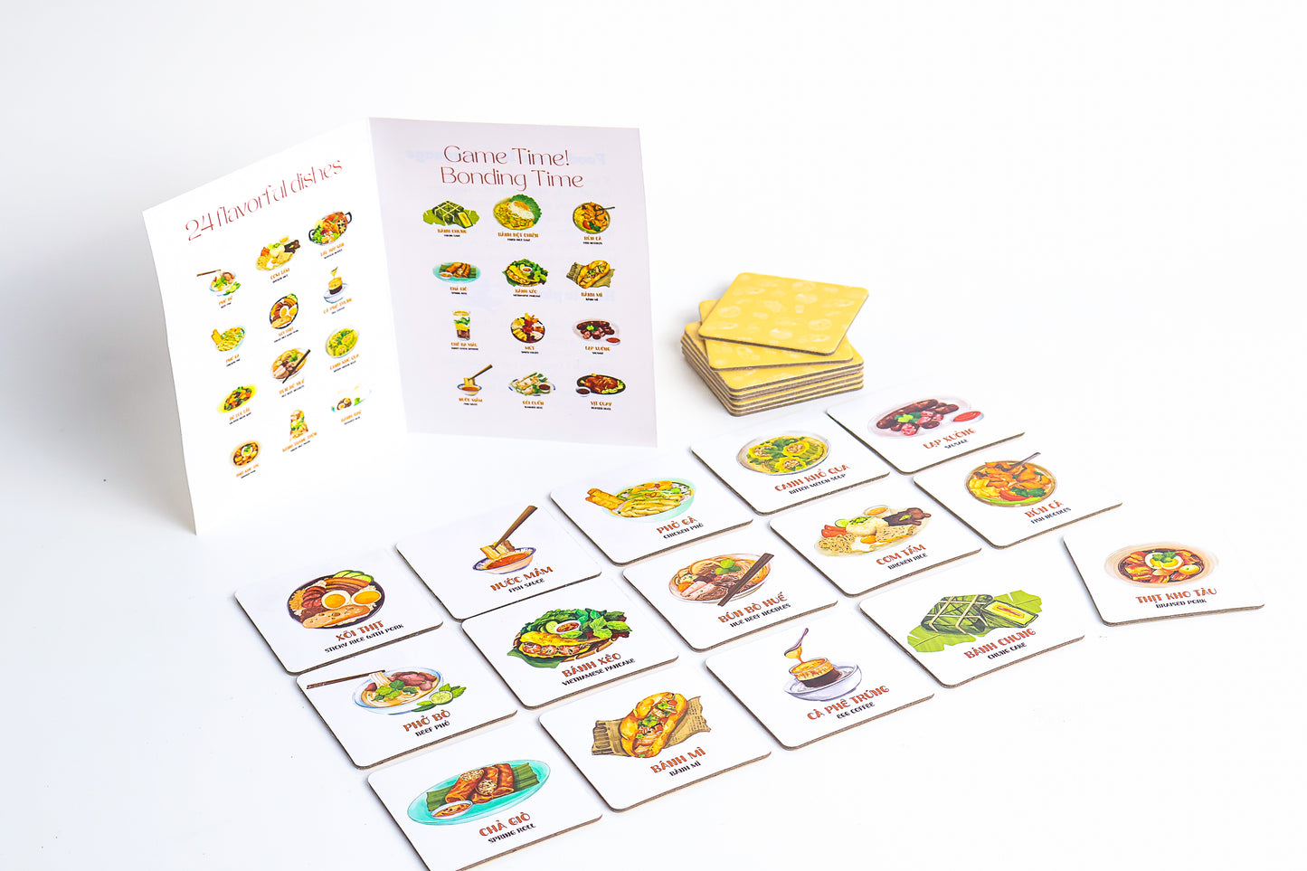 Bilingual Vietnamese Cuisine Memory Match Game| Learning Vietnamese Culture through Food and Game