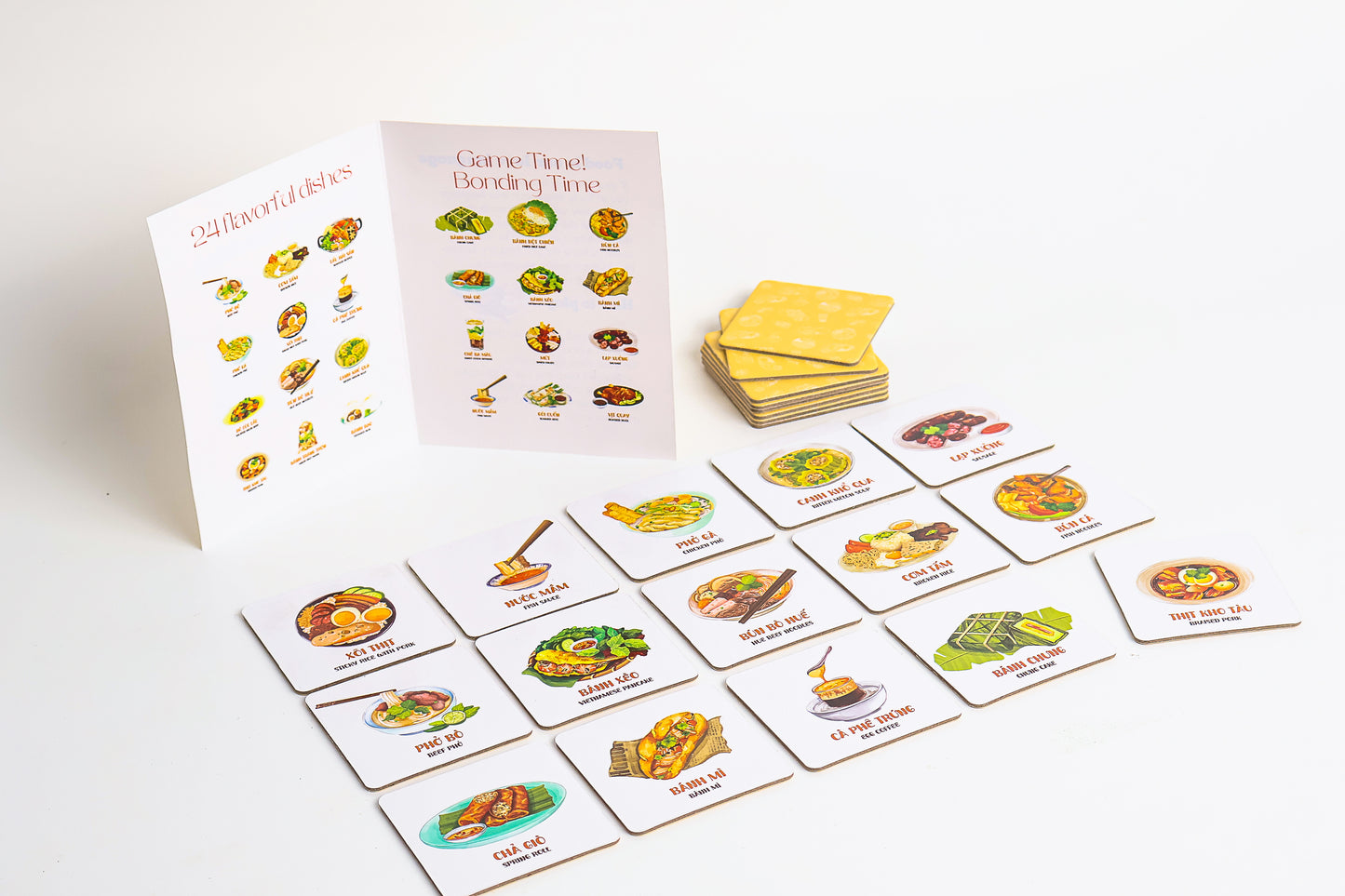 Bilingual Vietnamese Cuisine Memory Match Game| Learning Vietnamese Culture through Food and Game
