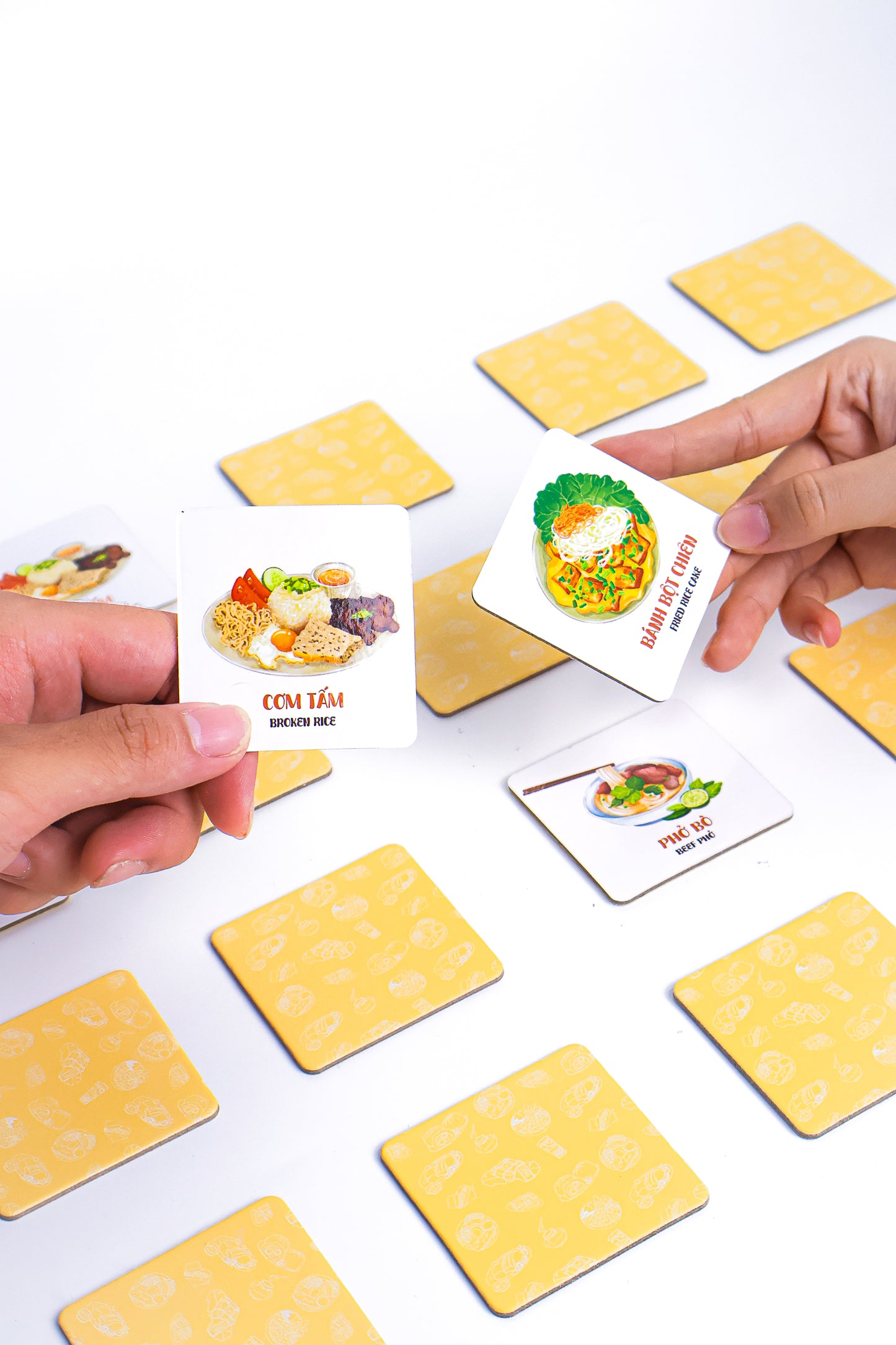 Bilingual Vietnamese Cuisine Memory Match Game| Learning Vietnamese Culture through Food and Game